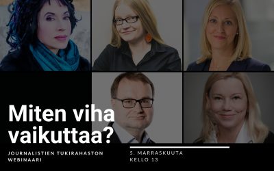 Journalistien tukirahasto järjestää webinaarin verkkovihan vaikutuksista