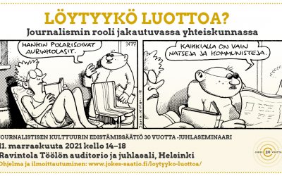 Säätiön juhlaseminaariin vielä muutamia paikkoja vapaana